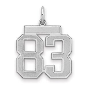 Sterling Silver, Jersey Collection, Medium Number 83 Pendant